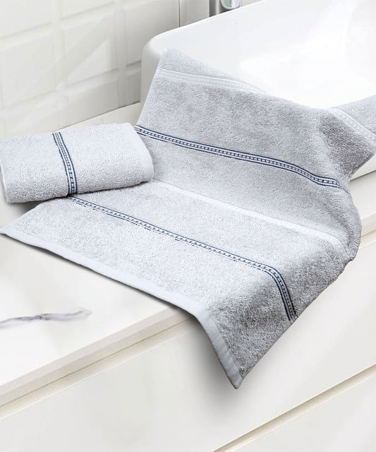Urban Comfort 2 Pc Hand Towel Set, Disty Grey| 450 GSM Cotton|Dry Fast