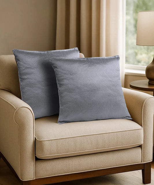 Everyday Solid Single Cushion, Alloy Grey| 250 GSM Polyester