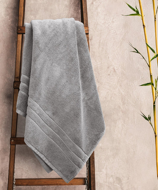 Luxe Home 1Pc Bath Towel, Charcoal| 600 GSM Cotton Bamboo