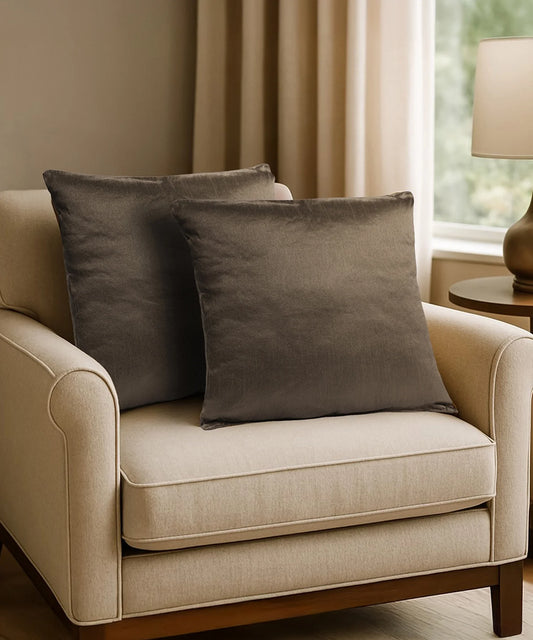 Everyday Solid Single Cushion, Walnut| 250 GSM Polyester