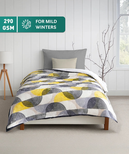Home Essential Imperial Single Flannel Blanket, Ethan| 1.3 KG