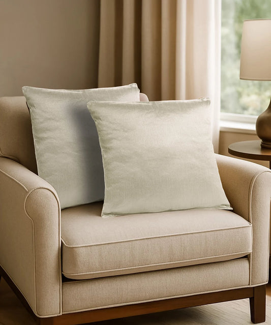 Everyday Solid Single Cushion,Dessert Ivory| 250 GSM Polyester