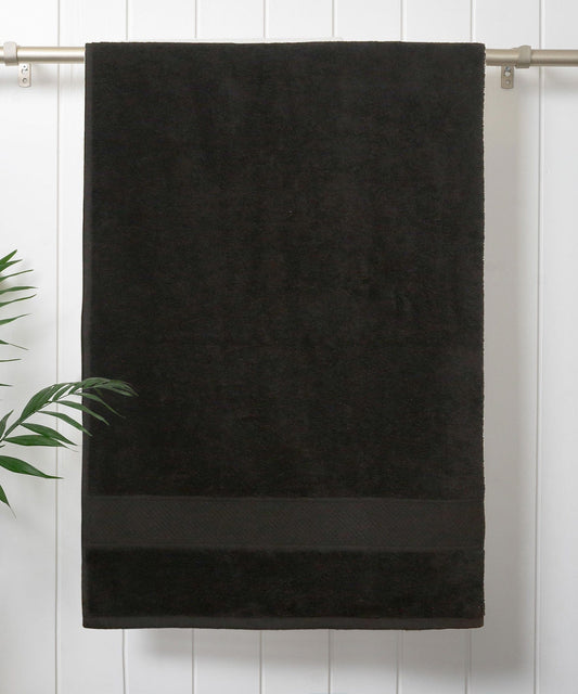 Urban Comfort Bath Towel, Black| 450 GSM Cotton
