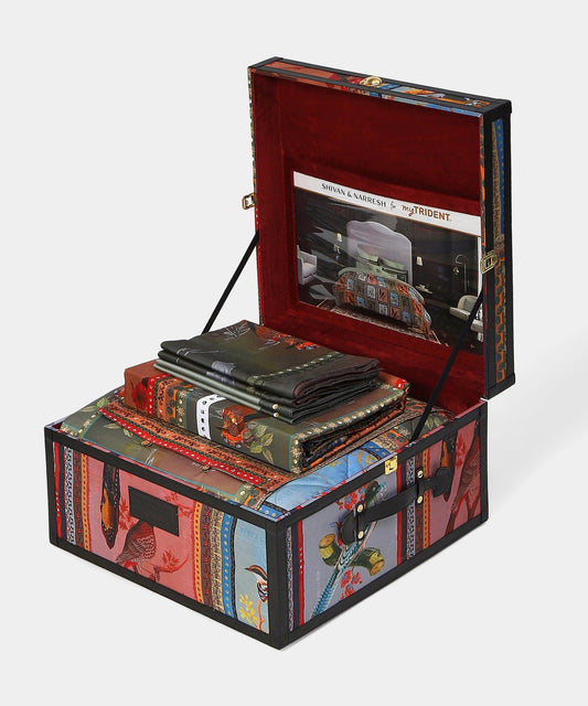 Shivan & Narresh Trousseau Set, Hututi|400 TC Cotton Poly|7 Pc Set