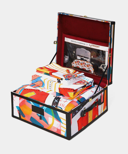Shivan & Narresh Trousseau Set, Surocco|400 TC Cotton Poly|7 Pc Set