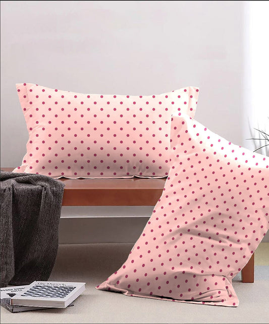 Urban Comfort Pillow Covers Set, Party Mood Pink| 144 TC Cotton