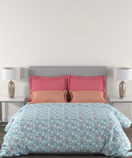 Epitome Queen Bedsheet Set, Jules|144TC Cotton| 2 Pillow Covers