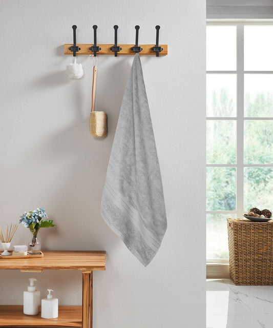 Classic 1Pc Small Bath towel, Real Steel| 525 GSM Cotton