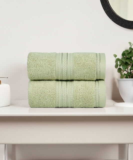 Classic 1Pc Small Hand towel, Nature Green| 525 GSM Cotton