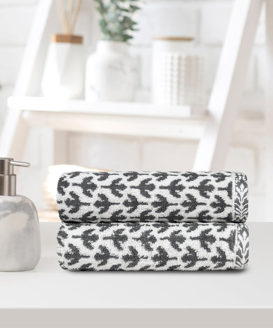 Soft Comfort Fashion 2Pc Hand Towel Set ,500 Gsm , Auray Charcoal