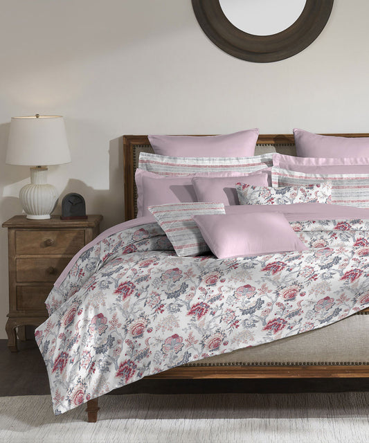 Classic King Bedsheet Set, Anther Pink|200 TC Cotton| 2 Pillow Covers