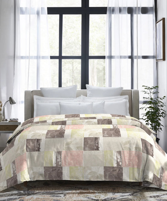 Indulgence Double AC Blanket/Comforter, Leafage| 200 GSM Poly Cotton