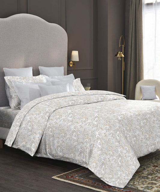 Nectarsoft King Bedsheet Set, Fiona|400 TC Cotton| 4 Pillow Cover