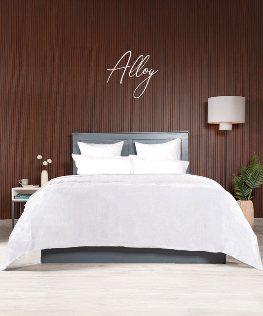 Home Essential Style me Solid Double Blanket, 290GSM, 100% Polyster, Alloy