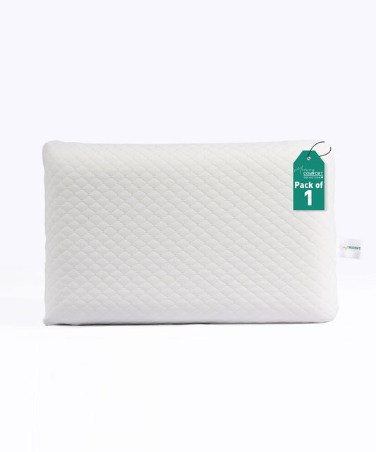 Classic Memory Comfort 1Pc Pillow, White| 220 GSM| Memory Foam