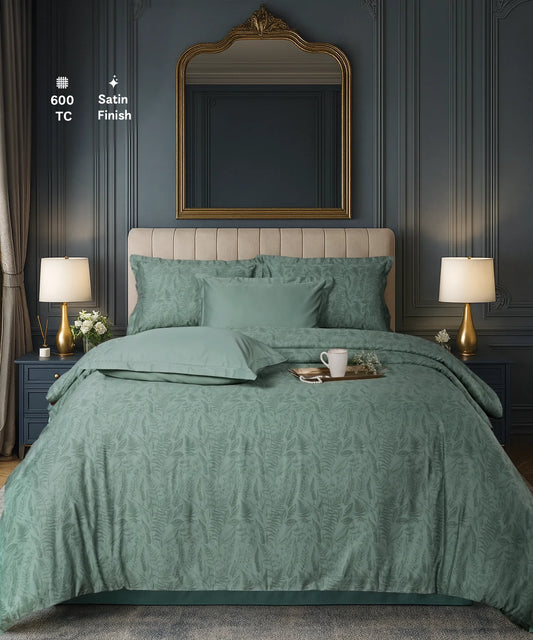 Luxe Home King Bedsheet, Noire|600 TC Cotton|4 Pillow Covers
