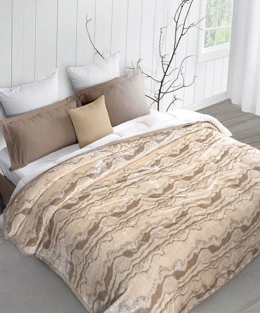Home Essential Imperial Double Flannel Blanket, Terra| 1.3 KG