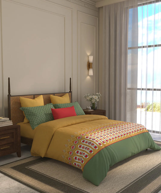 Home Essential Suzani Double AC Blanket/Comforter, Khush Rang| 144 TC Cotton