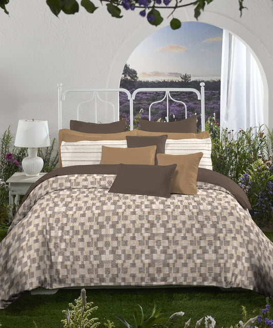 Aroma King Bedsheet Set, Sandalwood Root|180 TC Cotton|2 Pillow Covers