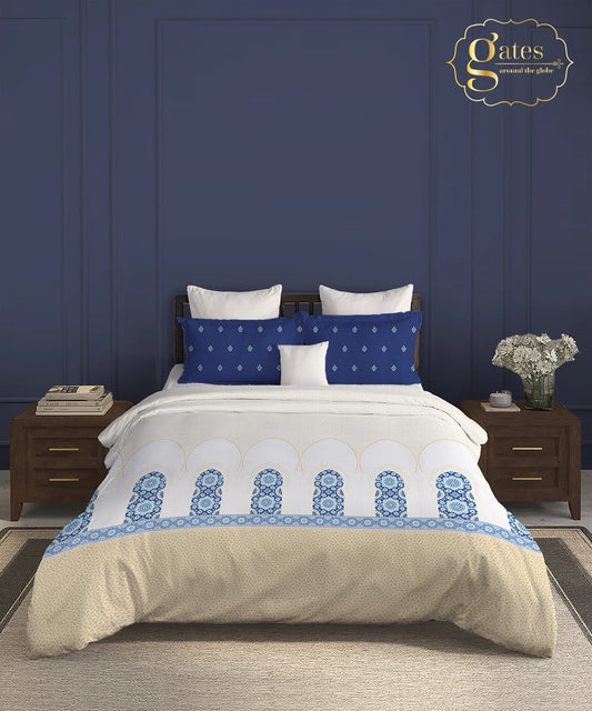 Gates Around The Goble King Bedsheet Set, Moorique| 180 TC Cotton| 2 Pillow Covers