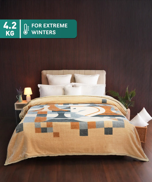 His and Her Double Mink Blanket Box,Checkmate|4.2 KG