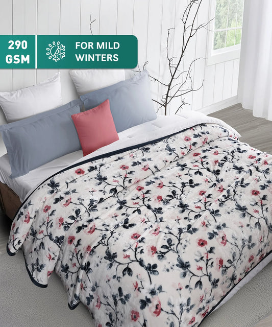 Home Essential Imperial Double Blanket, Dahlia| 290GSM