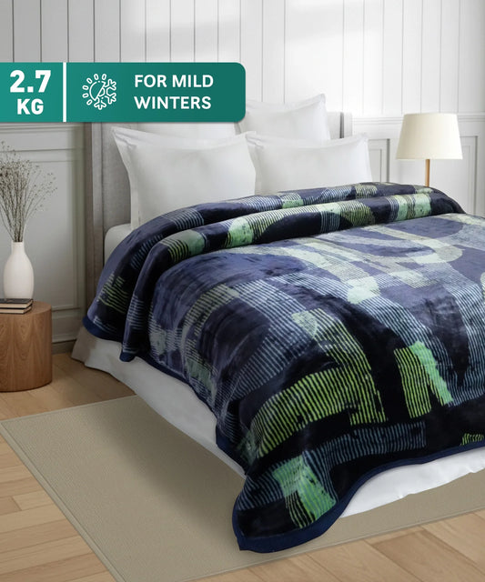 Home Essential Soft Sanctuary Double Flannel Blanket, Hazel|2.7 KG