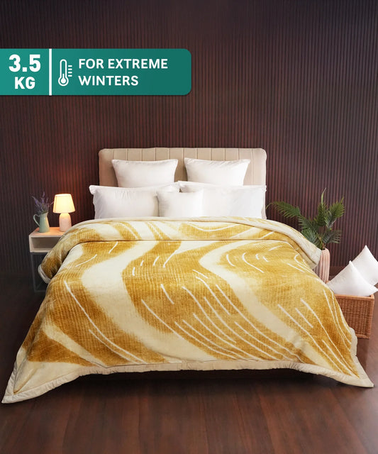 Classic Cozy Cocoon Double Mink Blanket, Naomi|3.5 KG