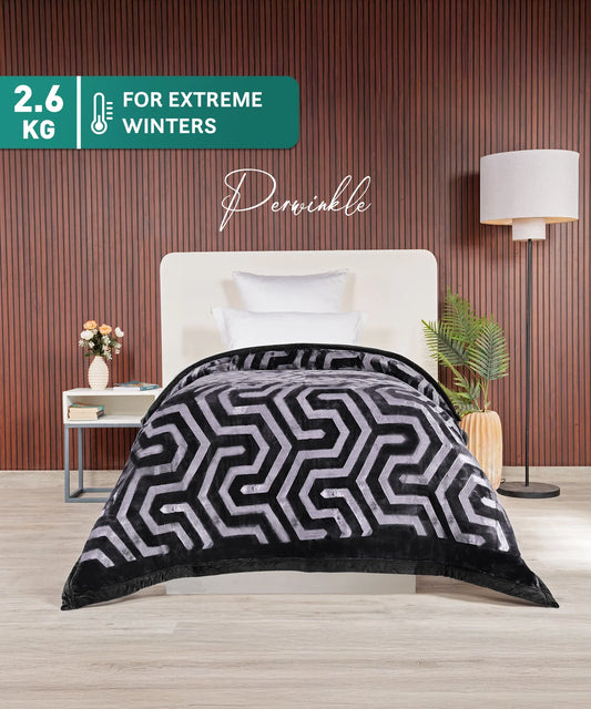 Classic Style Me Solid Single Blanket, Periwinkle| 2.6 KG