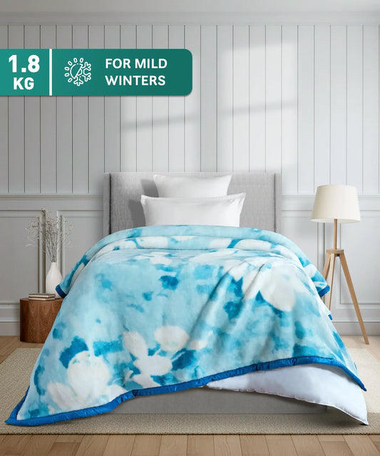 Home Essential Soft Sanctuary Single Flannel Blanket,Sofia|1.8 KG