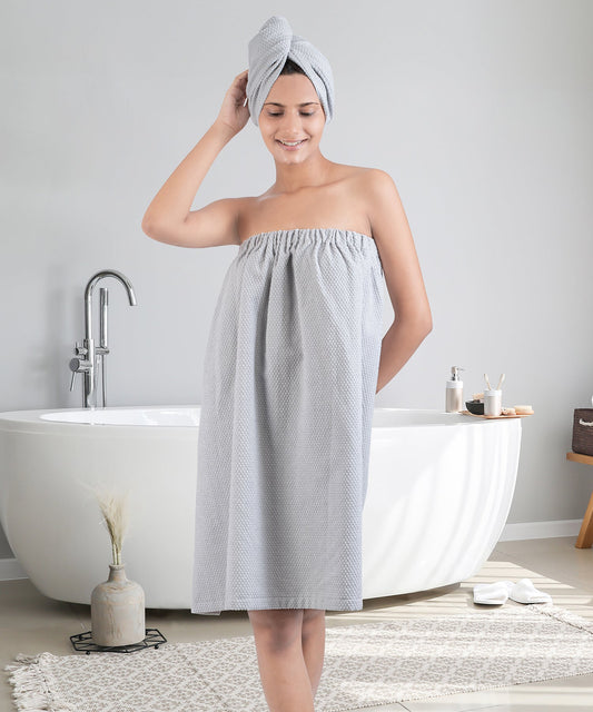 Urban Comfort (Head+Body)Wrap Set, Lunar Rock| 240 GSM Cotton