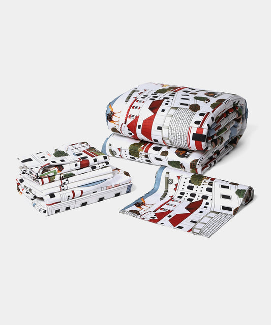 Shivan & Narresh Trousseau Set, Jaiscape|400 TC Cotton Poly|7 Pc Set