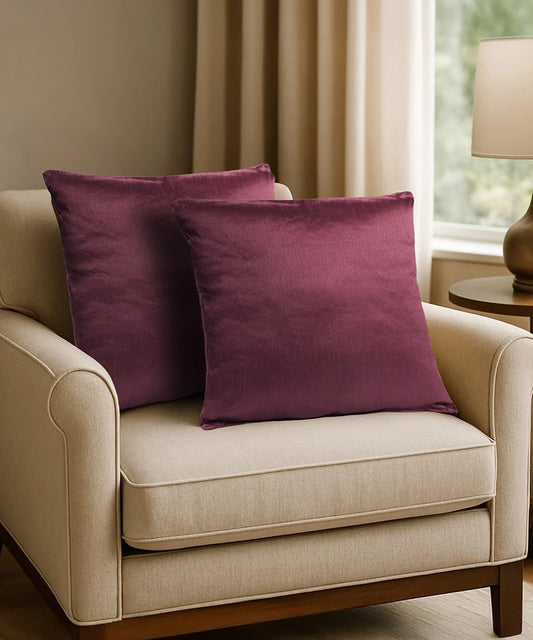 Everyday Solid Single Cushion, Acai Berry| 250 GSM Polyester