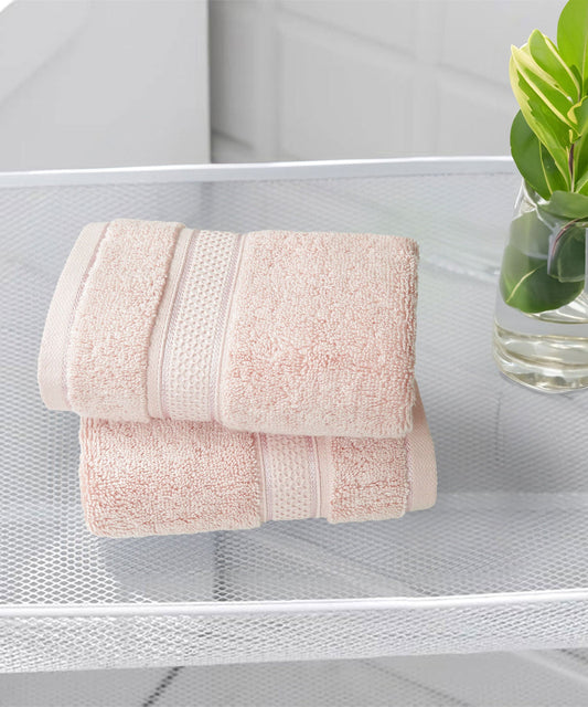 Indulgence 2Pc Hand Towel, Basic Pink|600 GSM Cotton