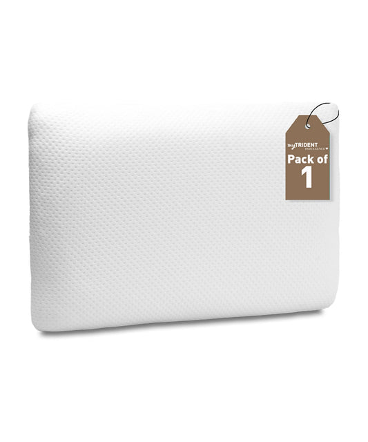 Indulgence 1 Pc Pillow, White|260 GSM Polyester | Memory Pillow