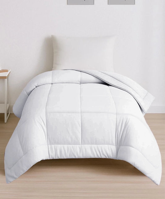 Soft Comfort Solid Single AC Blanket/Comforter, French Roast|200 GSM Micro Polyester|Reversible