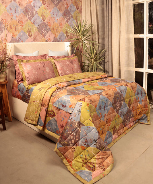 Shivan & Narresh Trousseau Set, Morning Calm|400 TC Cotton Poly|7 Pc Set