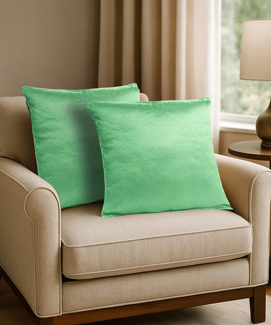 Everyday Solid Single Cushion, French Bean| 250 GSM Polyester