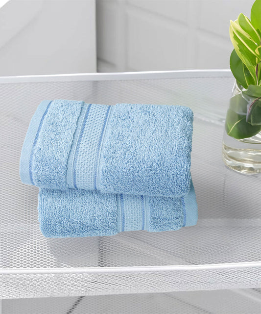 Indulgence 2Pc Hand Towel, Bora Blue|600 GSM Cotton