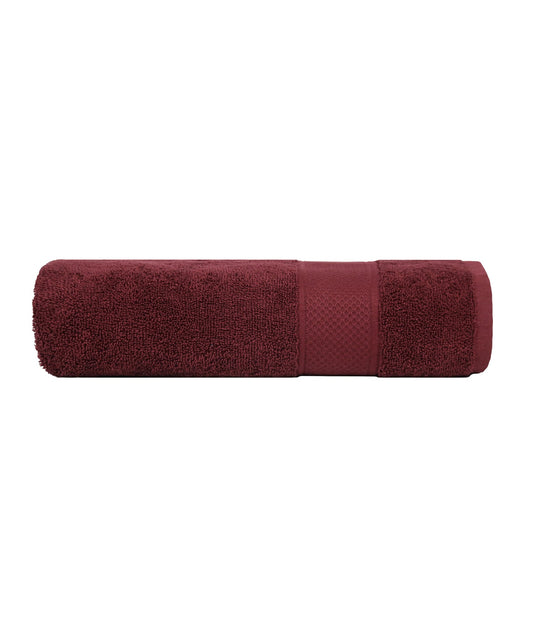 Urban Comfort 1Pc Small Bath Towel, Wine Red| 450 GSM Cotton