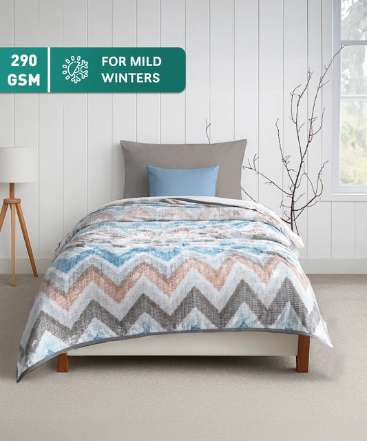 Home Essential Imperial Single Flannel Blanket, Mizuki| 1.3 KG