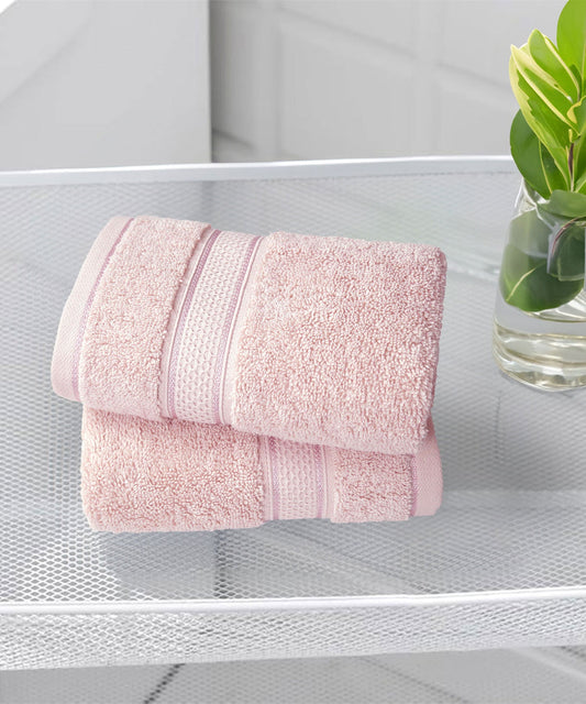 Indulgence 2Pc Hand Towel, Cameo Rose|600 GSM Cotton