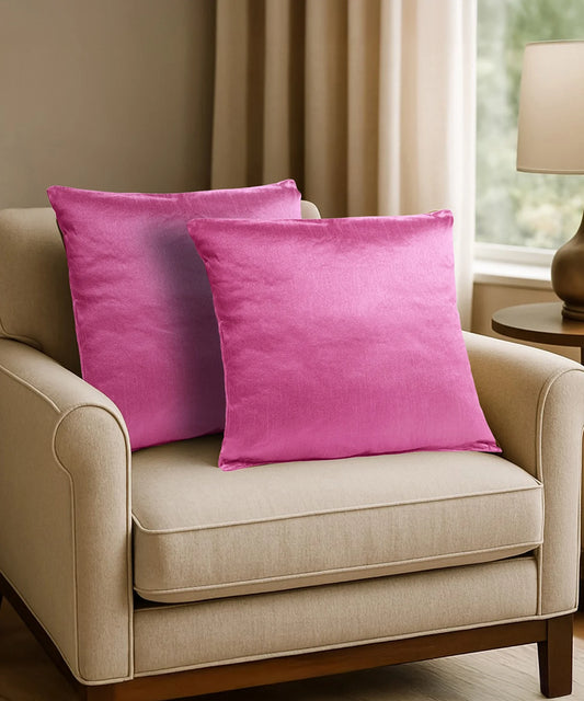 Everyday Solid Single Cushion, Marvel Pink| 250 GSM Polyester