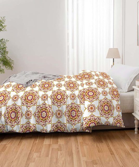 Urban Comfort Single AC Blanket/Comforter, Majestic Mandala Yellow|120 GSM Polyester