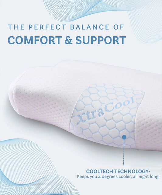 Classic Cool Tech neck Support Comfort 1 Pc Pillow|220 GSM Spun Polyester