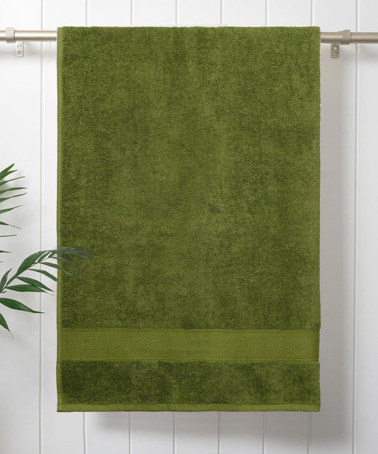 Urban Comfort Bath Towel, Olive| 450 GSM Cotton