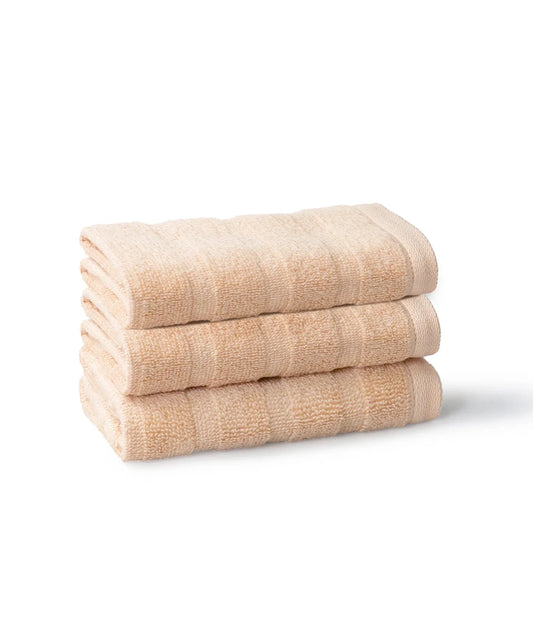 Quick Dry 3 Pc Wash Towel, Beige|400 GSM Cotton