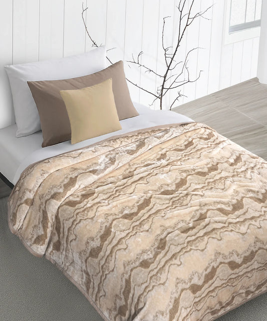 Home Essential Imperial Single Flannel Blanket, Terra| 1.3 KG