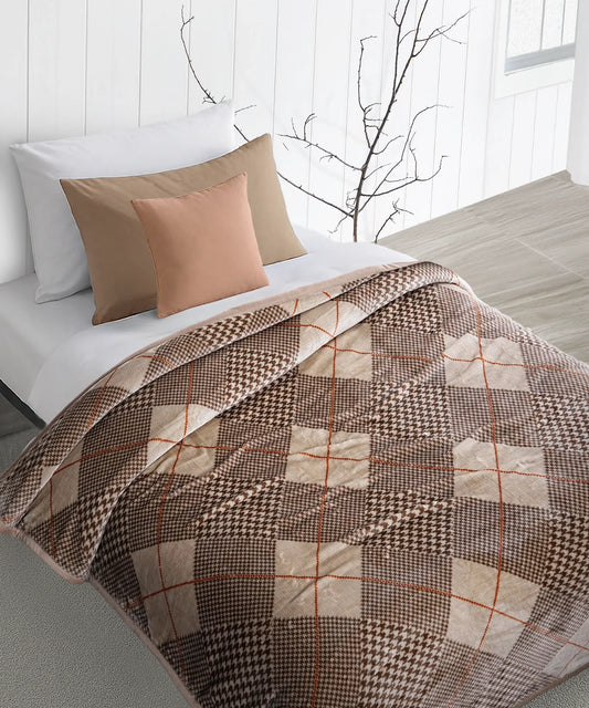 Home Essential Imperial Single Flannel Blanket, Estele| 1.3 KG