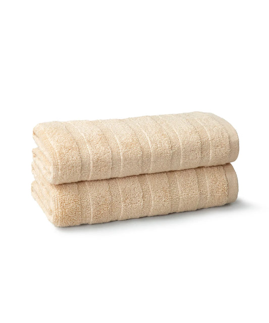 Quick Dry 2 Pc Hand Towel, Beige|400 GSM Cotton